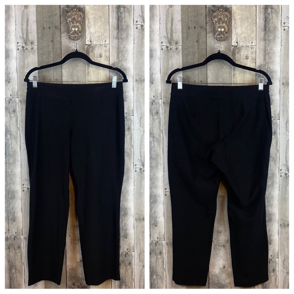 Eileen Fisher Washable Stretch Crepe Pant in Black Size Small. - Picture 2 of 13
